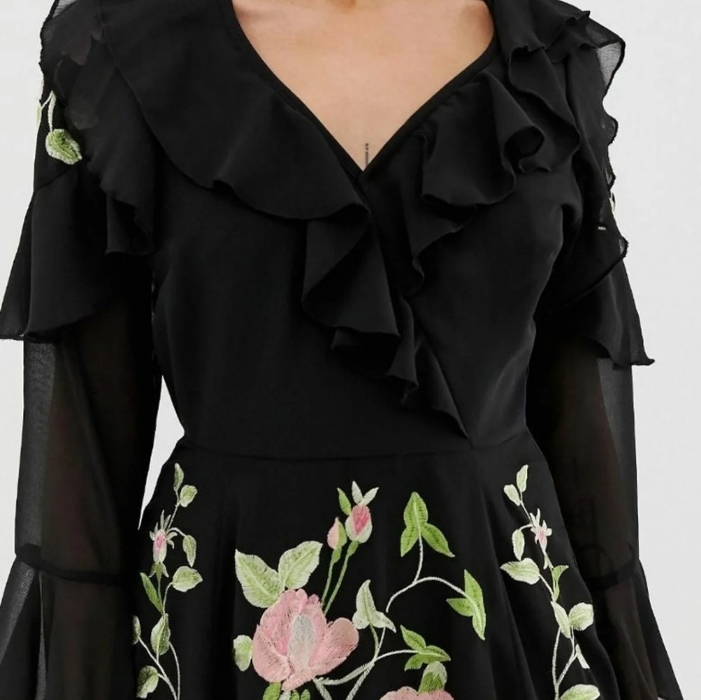 Asos embroidery dress